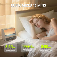 Simulateur d'Aube Bluetooth : Réveil Doux, Bruit Blanc & 12 Sons Naturels