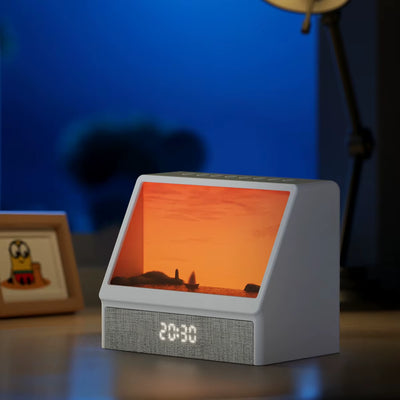 Simulateur d'Aube Bluetooth : Réveil Doux, Bruit Blanc & 12 Sons Naturels